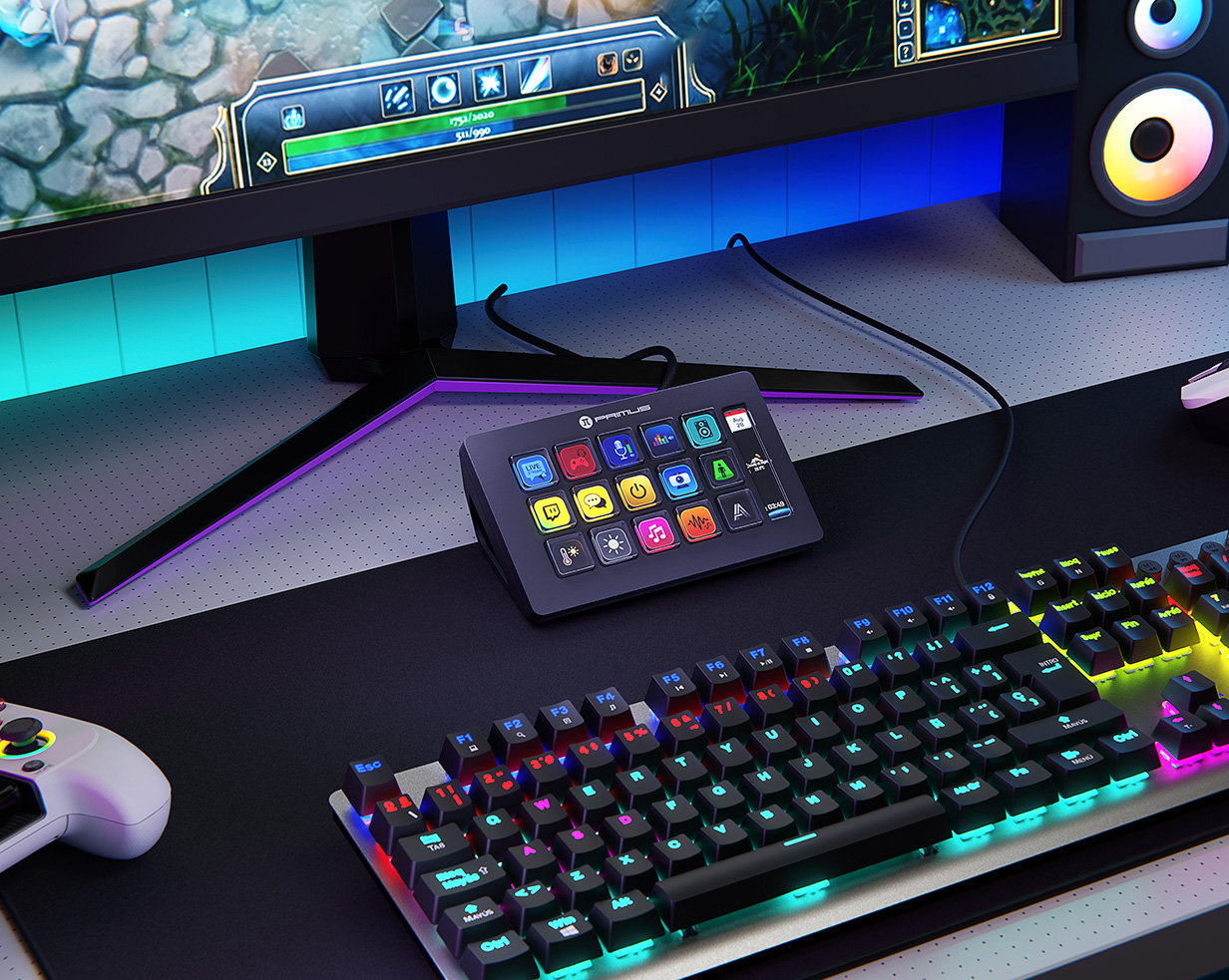 Primus Gaming PGLC PSD-90BK Stream Deck 15 LCD macro keys